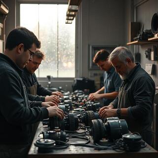 Team at the repair bench