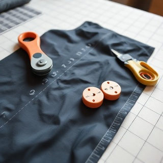 Cutting fabric panels on a pattern table