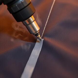 Seam taping under a low-temperature head