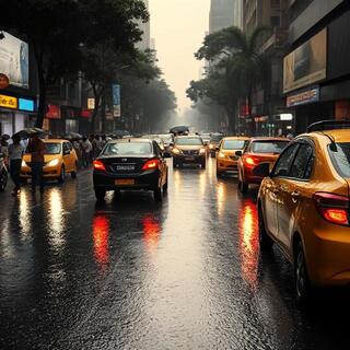 Mumbai skyline with monsoon clouds