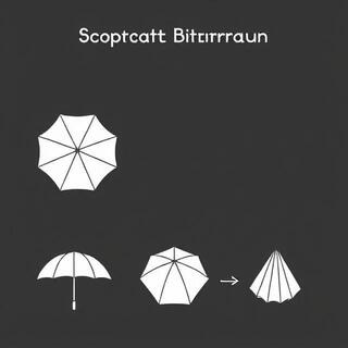 Umbrella fold diagram with step markers