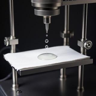 Simple DWR beading test rig on a bench