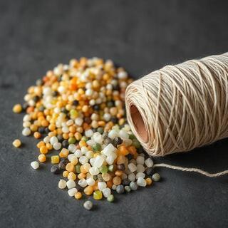 Recycled yarn cones for fabric weaving