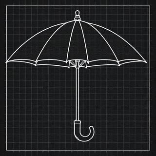 Umbrella rib cross-section with reinforcement