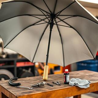 Maintaining umbrella joints with a soft cloth